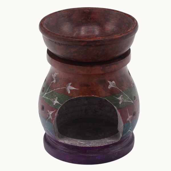 Colourful Soapstone Oil Burner | Hamsa