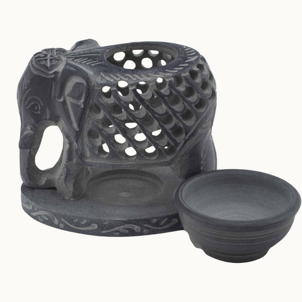 Soapstone Oil Burner | Elephant