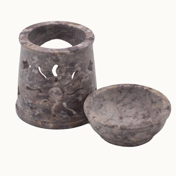 Soapstone Oil Burner | Sun and Stars