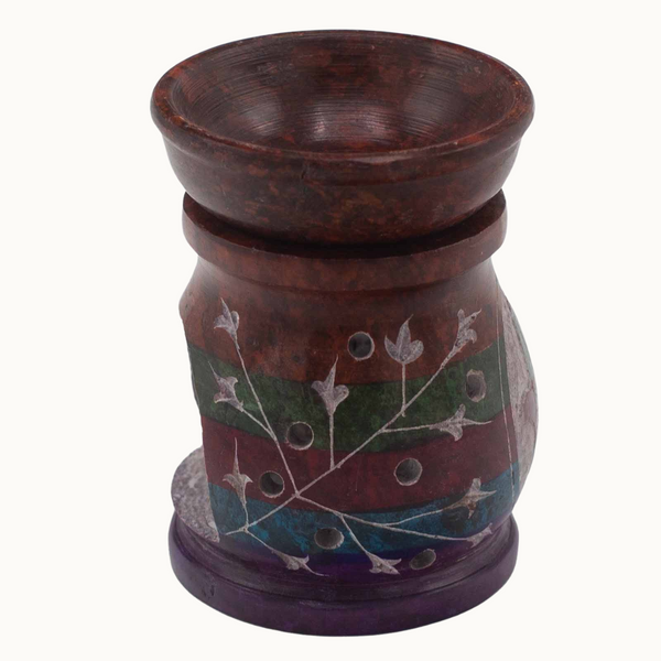 Colourful Soapstone Oil Burner | Hamsa
