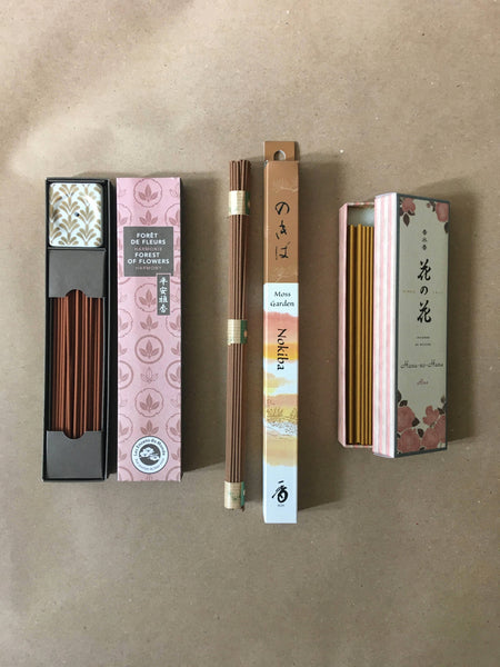Floral Collection | Plum Blossoms, Daphne and Rose | Incense Bundles