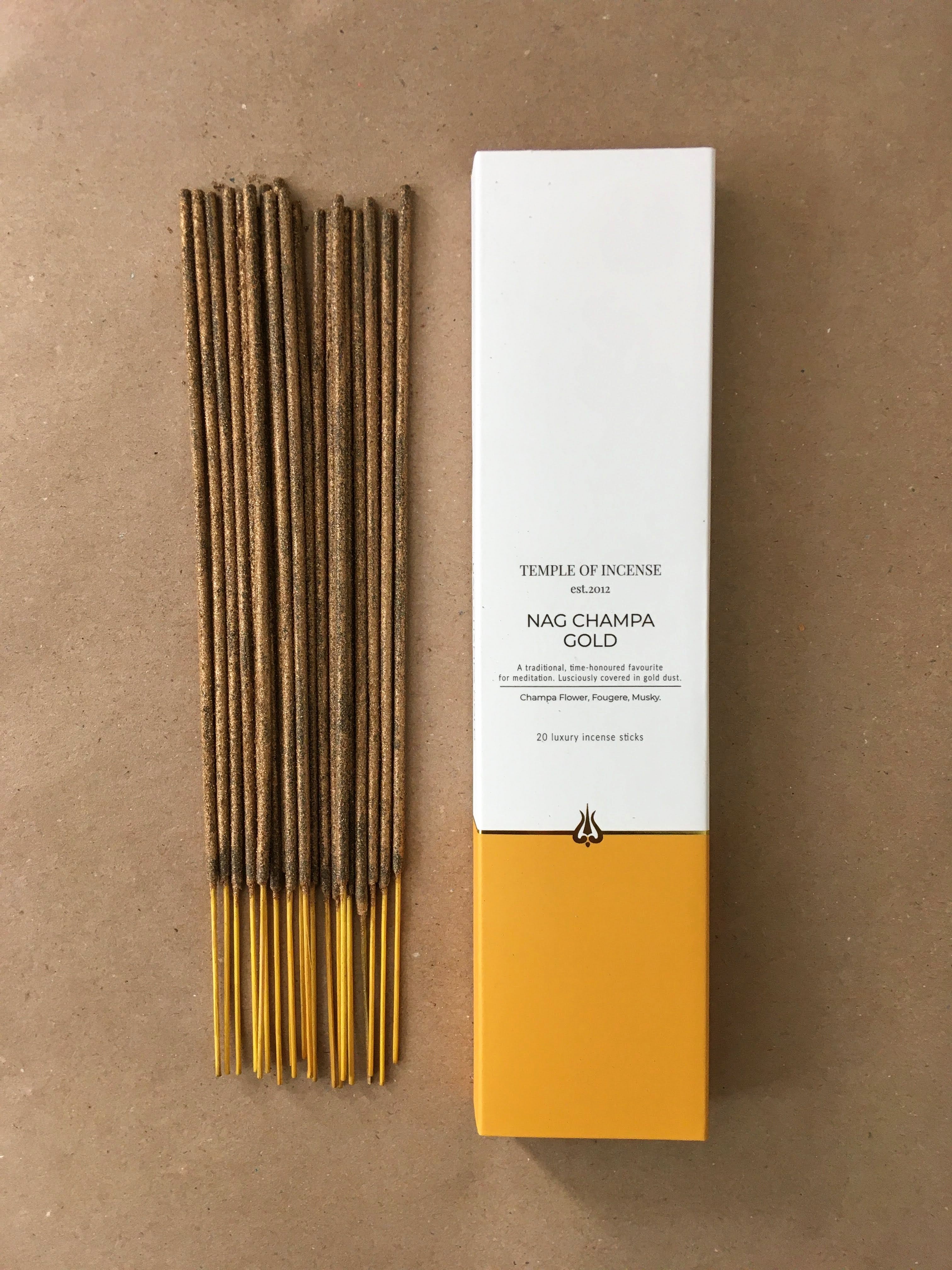 Nag Champa Gold | Incense Sticks by Temple of Incense – Lotus Zen