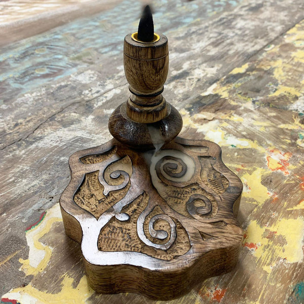 Tree of Life Mango Wood Backflow Burner