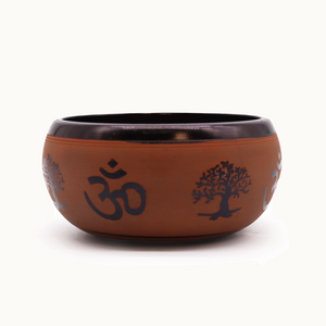 Red Clay Om Singing Bowl 16cm