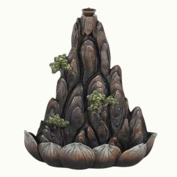 Bronze Mountain Backflow Incense Burner