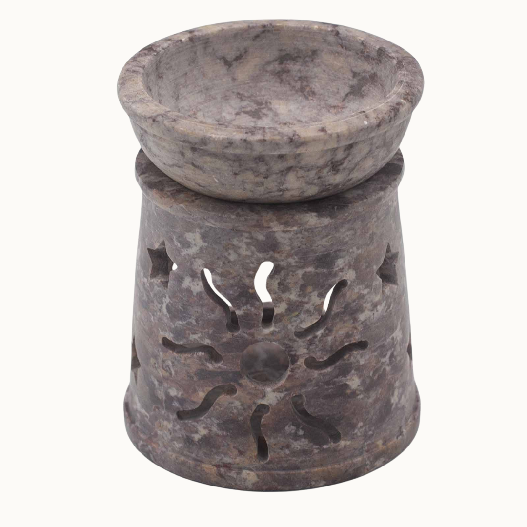 Soapstone Oil Burner | Sun and Stars