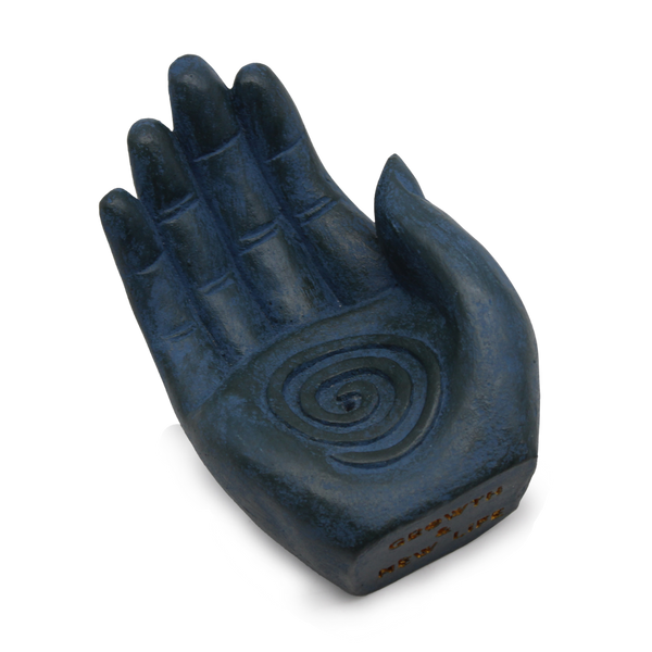 Hand Incense Burner | Stoneware | Fertility (Blue)