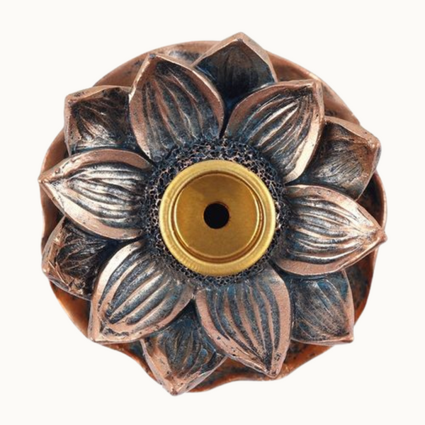 Bronze Lotus Backflow Incense Burner