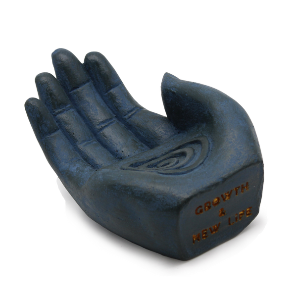 Hand Incense Burner | Stoneware | Fertility (Blue)