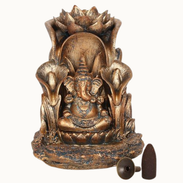 Bronze Ganesh Backflow Incense Burner