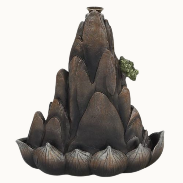 Bronze Mountain Backflow Incense Burner