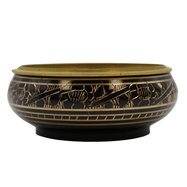 Black Brass Incense Bowl