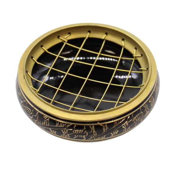 Black Brass Incense Bowl