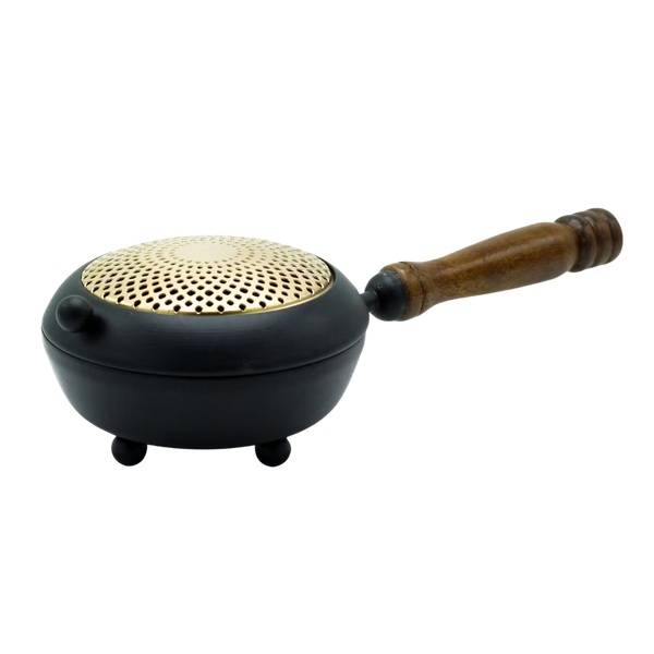 Large Iron Resin Burner with Gold Detail