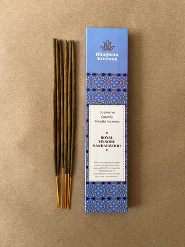 Royal Mysore Sandalwood | Incense Sticks by Bhagwan