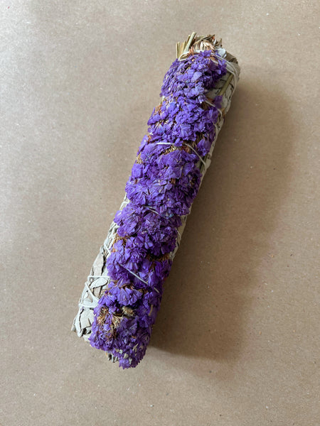 White Sage & Purple Sinuata Flowers