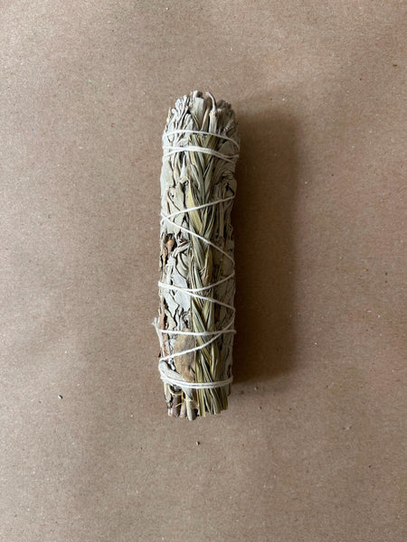 White Sage & Sweetgrass Smudge Stick