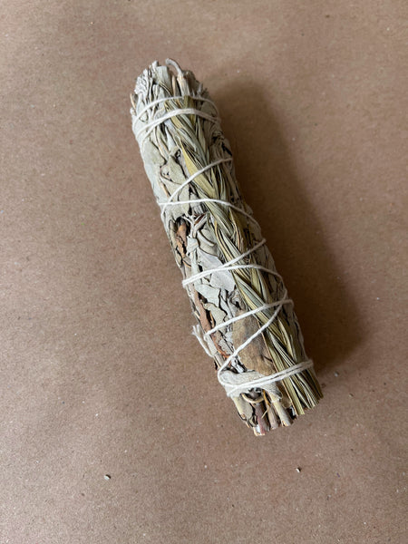 White Sage & Sweetgrass Smudge Stick