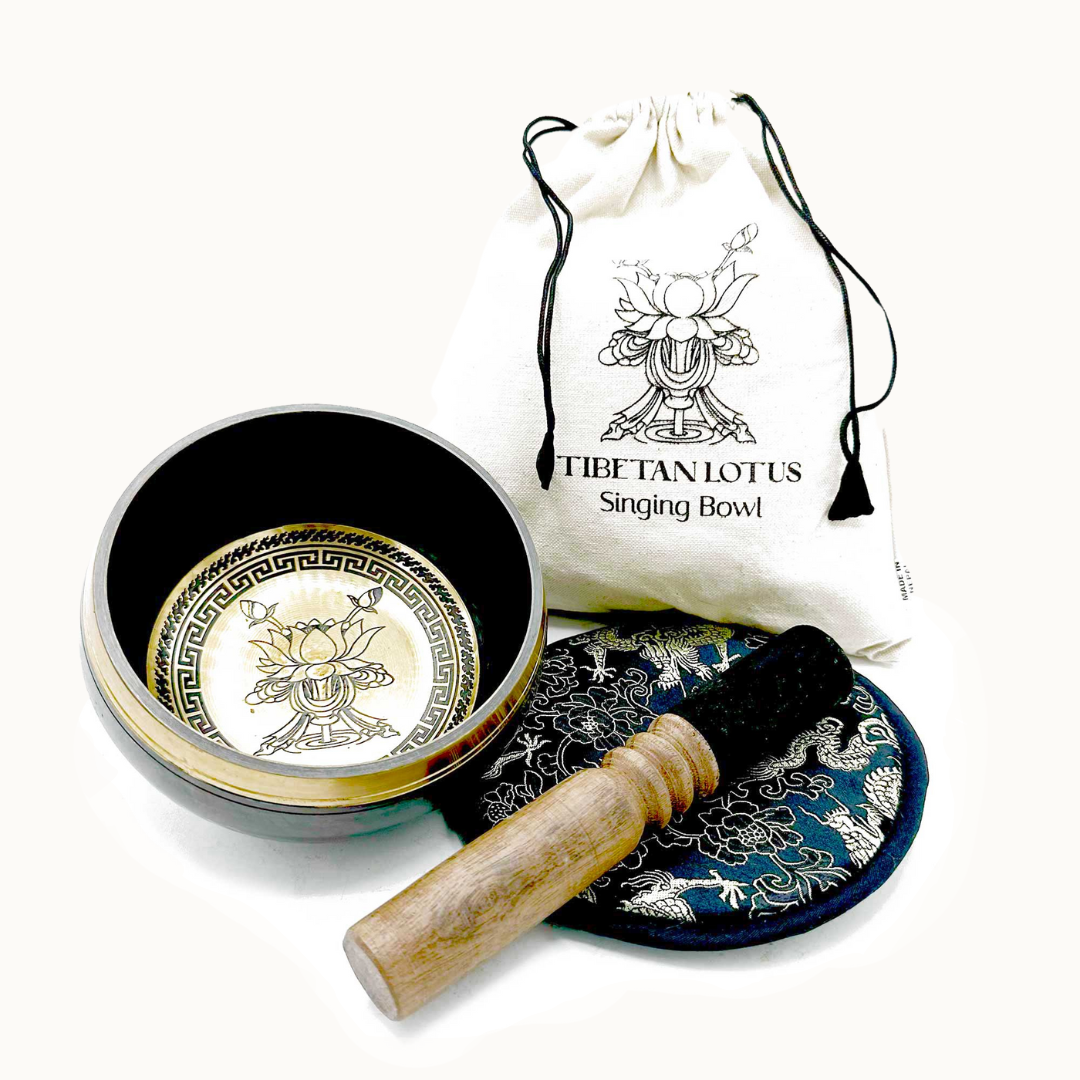 Lotus Singing Bowl Gift Set 14cm