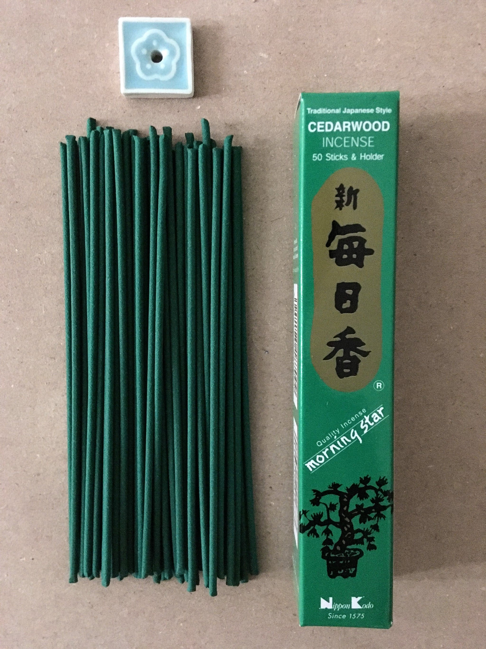 Lotus Morning Star Kwaliteit Japanse wierook door Nippon Kodo - 50 Sticks houder